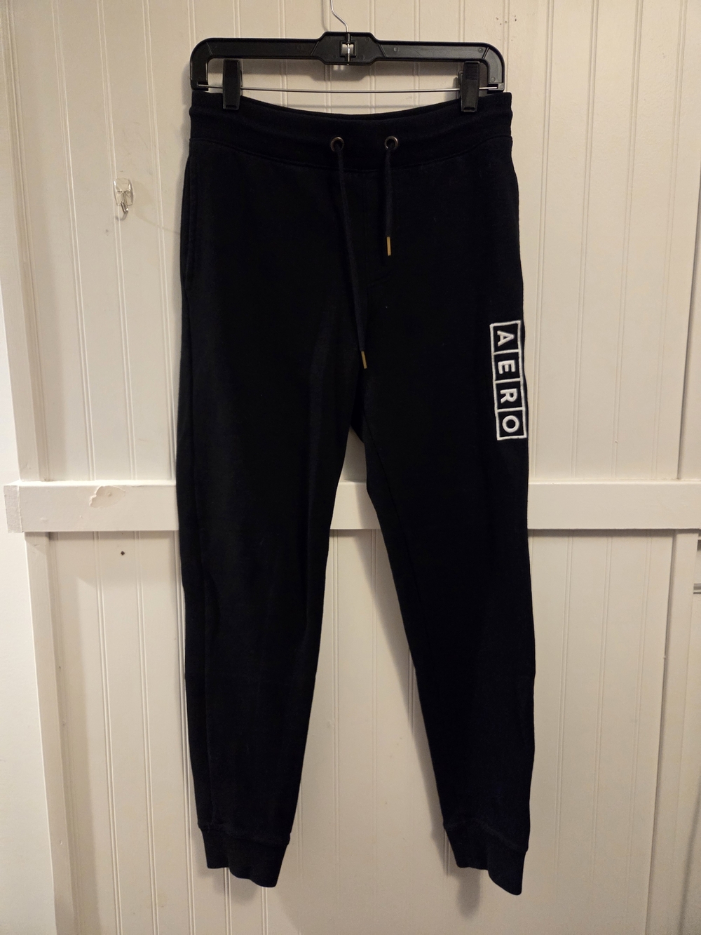 Aeropostale Black Logo Joggers with Side Script